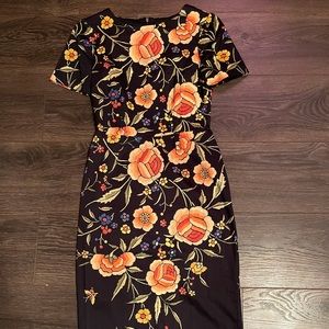 ASOS midi dress with embroidered flowers